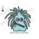 Funny Blue Monster Embroidery Design
